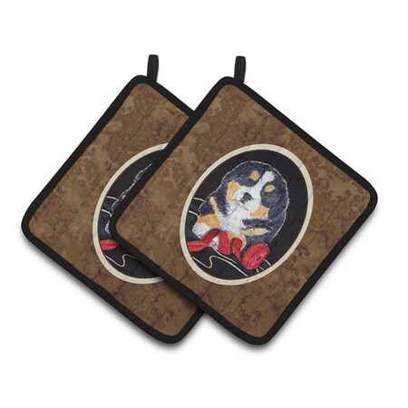 Carolines Treasures Bernese Mountain Dog Pair of Pot Holders, 7.5 x 3 x 7.5 in. SS8569PTHD